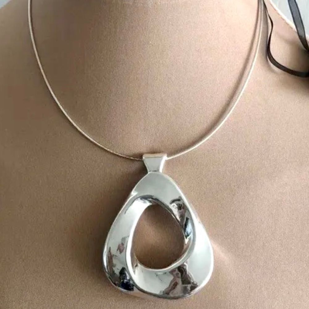 NWT E&L Sterling Silver Gorgeous Electroform Brutalist Necklace Made In Israel